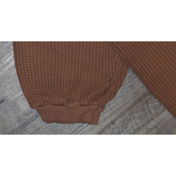 MATE THE LABEL WOMEN'S ORGANIC COTTON WAFFLE KNIT JOGGER COFFEE SZ XL NWT - Picture 4 of 5